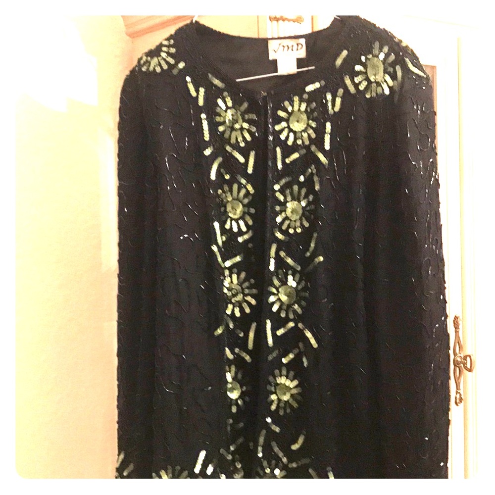 Black and Green Sequined Jacket